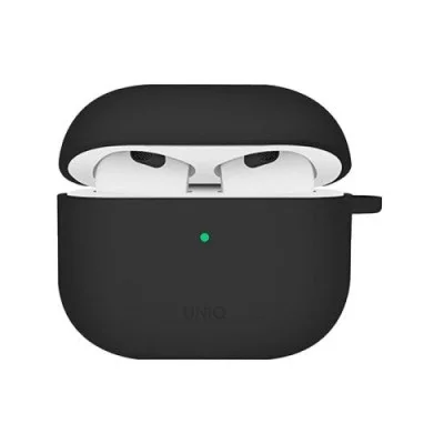 Uniq Nexo Active Hybrid Silicone Airpods 4Th Gen Case With Sports Ear Hooks - Black
